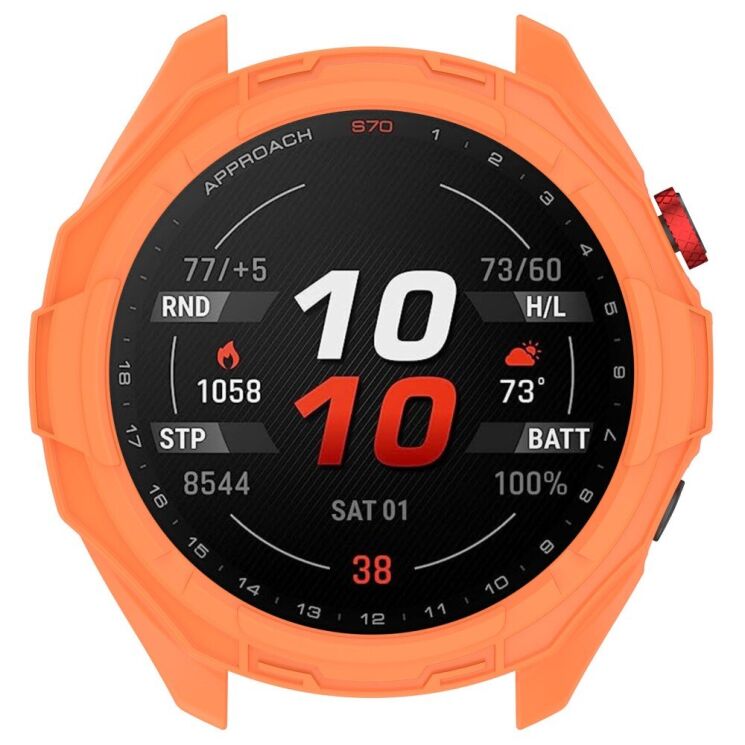 Защитный чехол Deexe Hollow Cover для Garmin Approach S70 47mm - Orange: фото 6 из 8