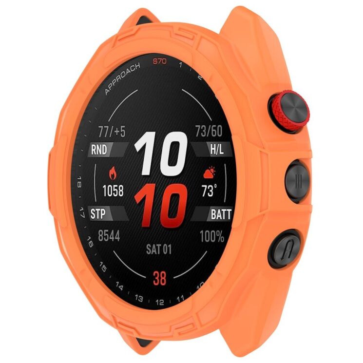 Защитный чехол Deexe Hollow Cover для Garmin Approach S70 47mm - Orange: фото 4 из 8