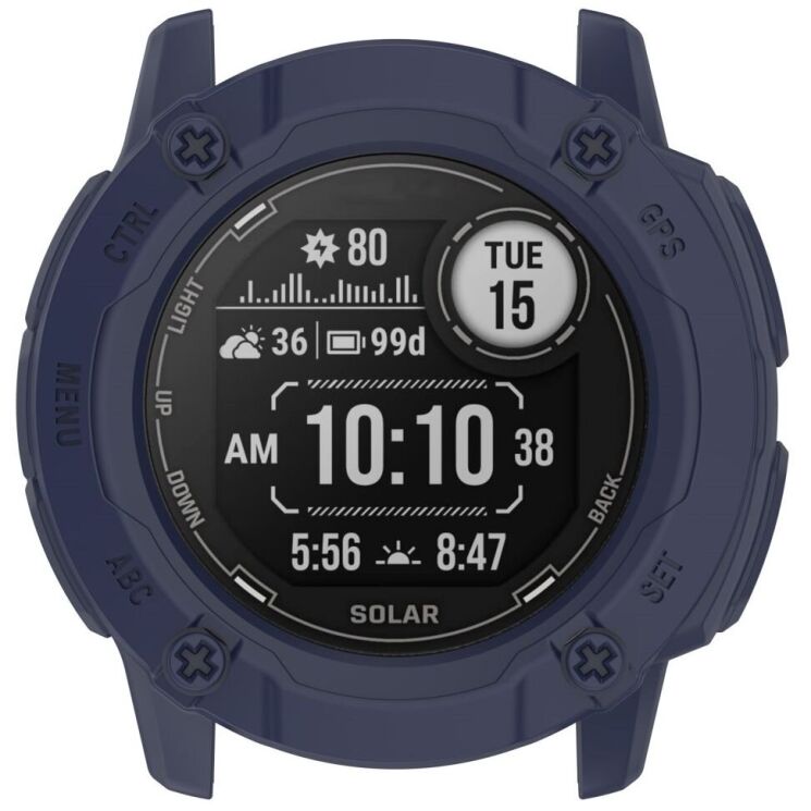 Защитный чехол Deexe Hollow Cover для Garmin Instinct 2X - Midnight Blue: фото 6 из 8