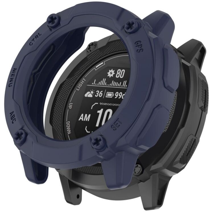 Защитный чехол Deexe Hollow Cover для Garmin Instinct 2X - Midnight Blue: фото 1 из 8