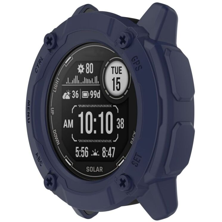 Защитный чехол Deexe Hollow Cover для Garmin Instinct 2X - Midnight Blue: фото 2 из 8