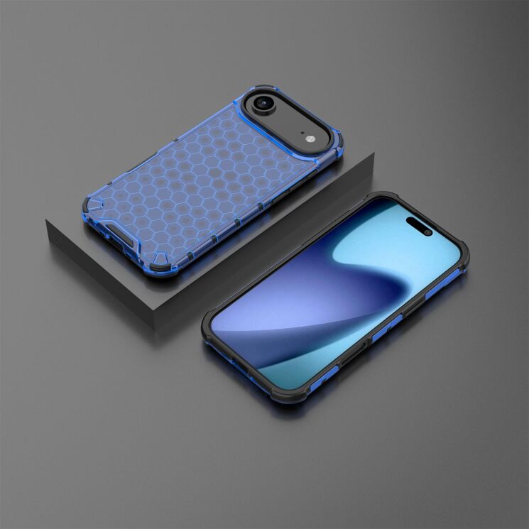 Захисний чохол Deexe Honeycomb Series для Apple iPhone 17 Air - Blue: фото 3 з 6