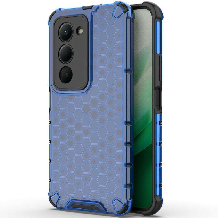 Захисний чохол Deexe Honeycomb Series для Xiaomi Redmi 15 - Blue (390918L) Захисний чохол Deexe Honeycomb Series для Xiaomi Redmi 15 - Blue: фото 1 з 5