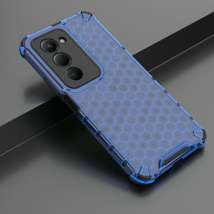 Захисний чохол Deexe Honeycomb Series для Xiaomi Redmi 15 - Blue (390918L) Захисний чохол Deexe Honeycomb Series для Xiaomi Redmi 15 - Blue: фото 3 з 5