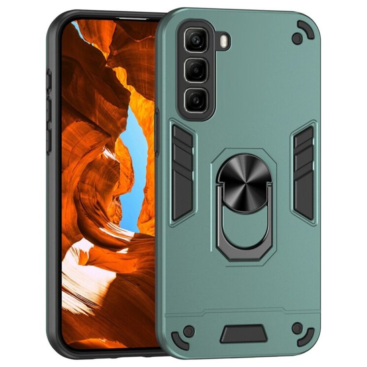 Защитный чехол Deexe Hybrid Shell для Infinix Hot 50 - Green: фото 1 из 7