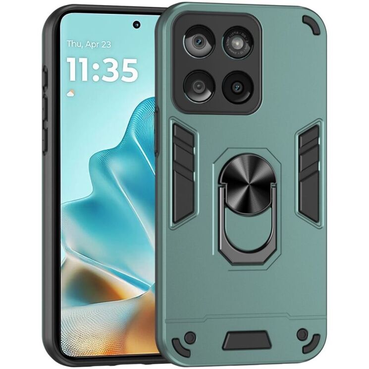 Защитный чехол Deexe Hybrid Shell для Motorola Edge 60 Fusion - Green: фото 1 из 7