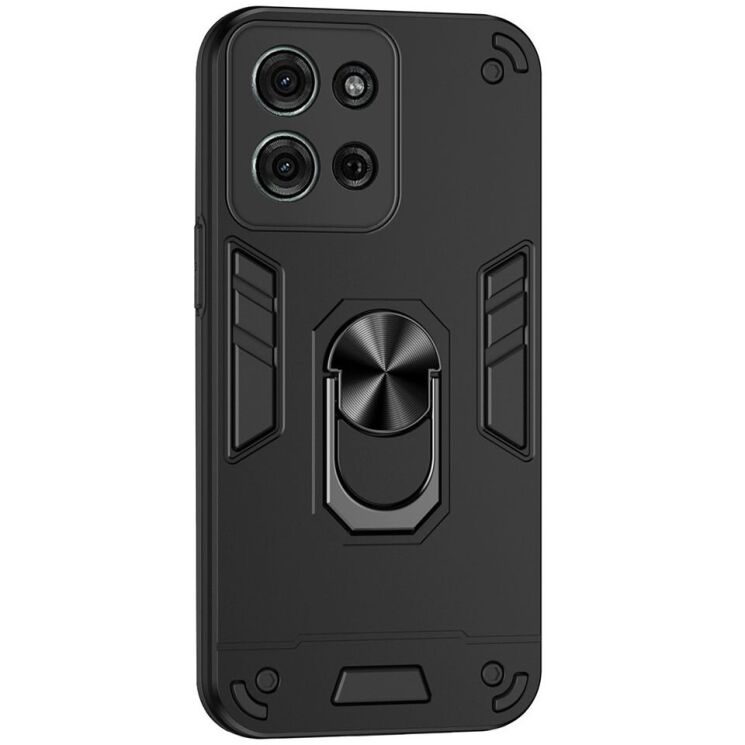 Защитный чехол Deexe Hybrid Shell для Motorola Moto G75 - Black: фото 1 из 7