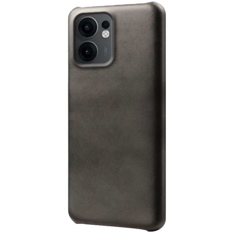 Защитный чехол Deexe Leather Back Cover для OPPO Reno 13 F/FS 5G - Black: фото 1 из 5