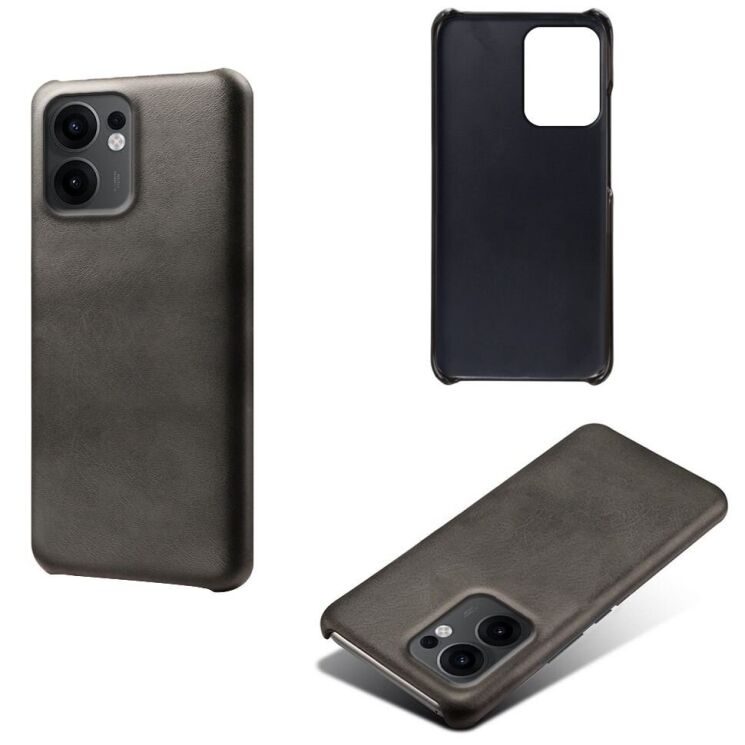 Защитный чехол Deexe Leather Back Cover для OPPO Reno 13 F/FS 5G - Black: фото 5 из 5