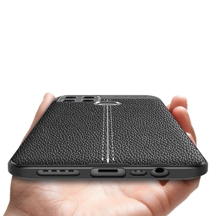 Защитный чехол Deexe Leather Cover для Oppo A15 / A15s - Black: фото 3 из 17