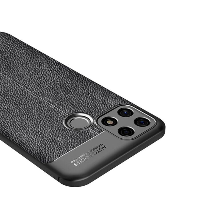 Защитный чехол Deexe Leather Cover для Oppo A15 / A15s - Black: фото 5 из 17