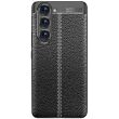 Защитный чехол Deexe Leather Cover для Samsung Galaxy S23 - Black (318008B)
