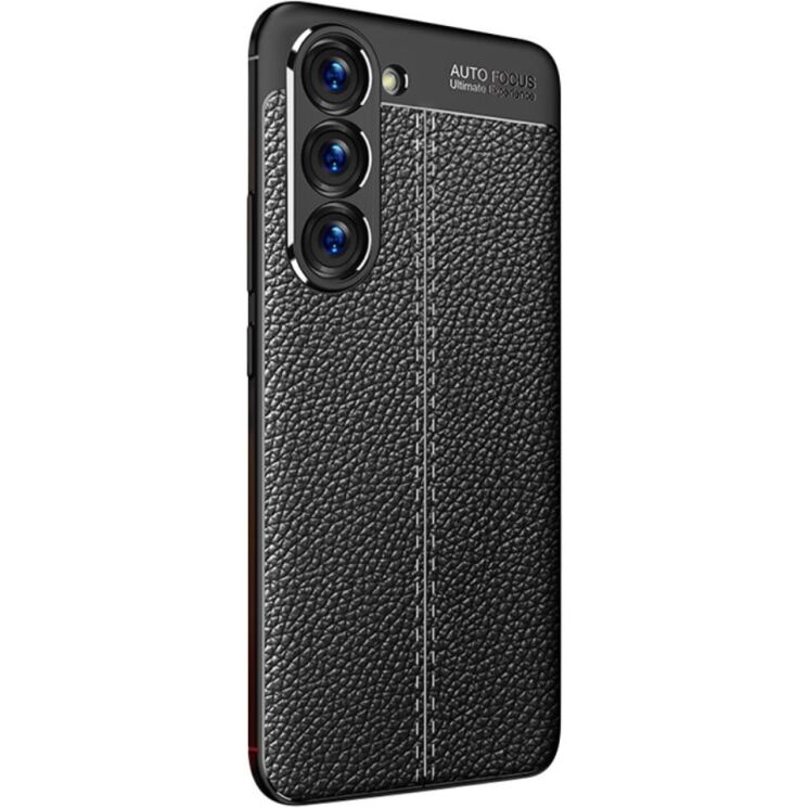 Защитный чехол Deexe Leather Cover для Samsung Galaxy S23 - Black: фото 2 из 6
