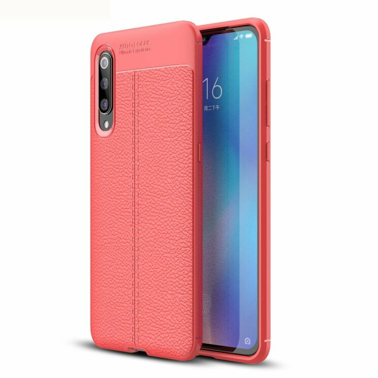 Захисний чохол Deexe Leather Cover для Xiaomi Mi 9 - Red: фото 1 з 2