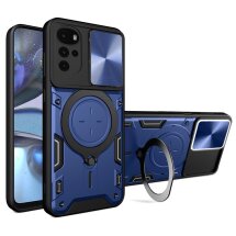 Захисний чохол Deexe Magnetic Space для Motorola Moto G22 / E32 / E32s - Blue: фото 1 з 11