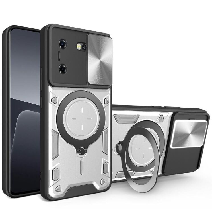 Захисний чохол Deexe Magnetic Space для TECNO Pova 5 - Silver: фото 1 з 10