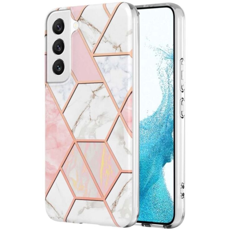 Защитный чехол Deexe Marble Pattern для Samsung Galaxy S23 - White / Pink: фото 1 из 5