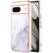 Защитный чехол Deexe Marble Style для Google Pixel 8 - White (325735W)