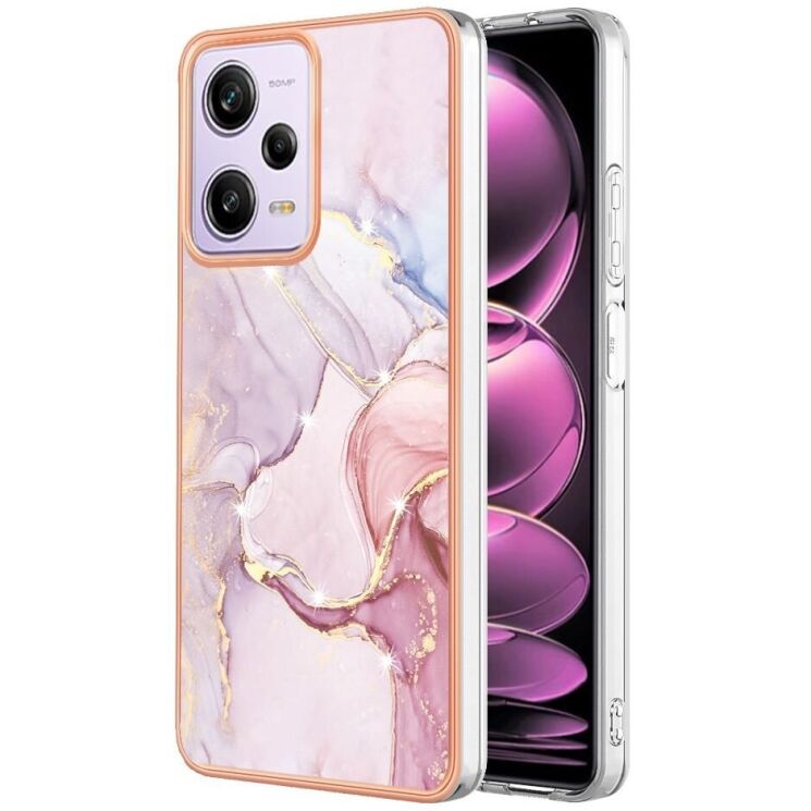 Защитный чехол Deexe Marble Style для Xiaomi Poco X5 Pro / Redmi Note 12 Pro 5G - Rose Gold: фото 1 из 6