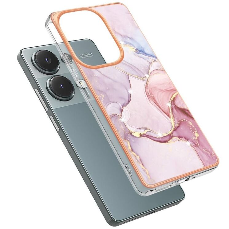 Защитный чехол Deexe Marble Style для Xiaomi Redmi Note 13 Pro 4G / Poco M6 Pro - Rose Gold: фото 2 из 6