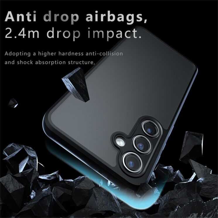 Защитный чехол Deexe Matte Skin для Samsung Galaxy S24 FE (S721) - Transparent / Black: фото 10 из 12
