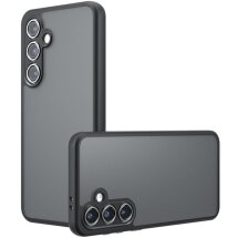Защитный чехол Deexe Matte Skin для Samsung Galaxy S24 FE (S721) - Transparent / Black: фото 1 из 12