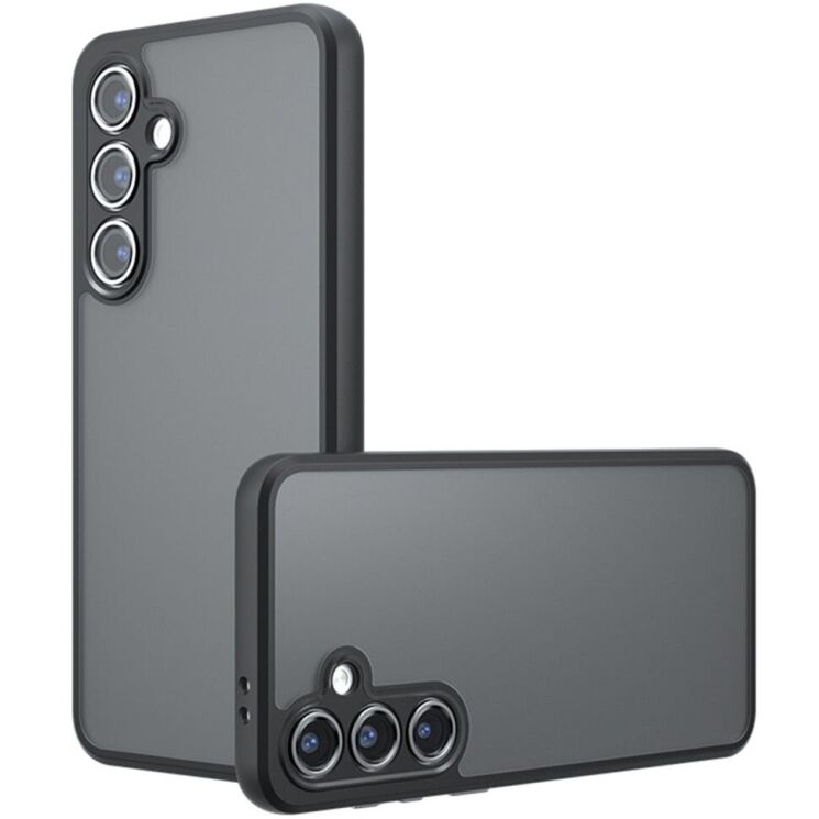 Защитный чехол Deexe Matte Skin для Samsung Galaxy S24 FE (S721) - Transparent / Black: фото 1 из 12