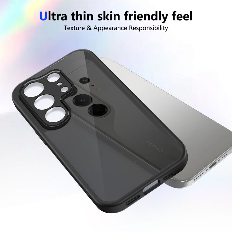 Защитный чехол Deexe Matte Skin для TECNO Camon 50 - Transparent Black (386329B) Защитный чехол Deexe Matte Skin для TECNO Camon 50 - Transparent Black: фото 4 из 8