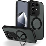 Захисний чохол Deexe Matte Skin Kickstand with MagSafe для Infinix Note 50 Pro - Black: фото 1 з 8