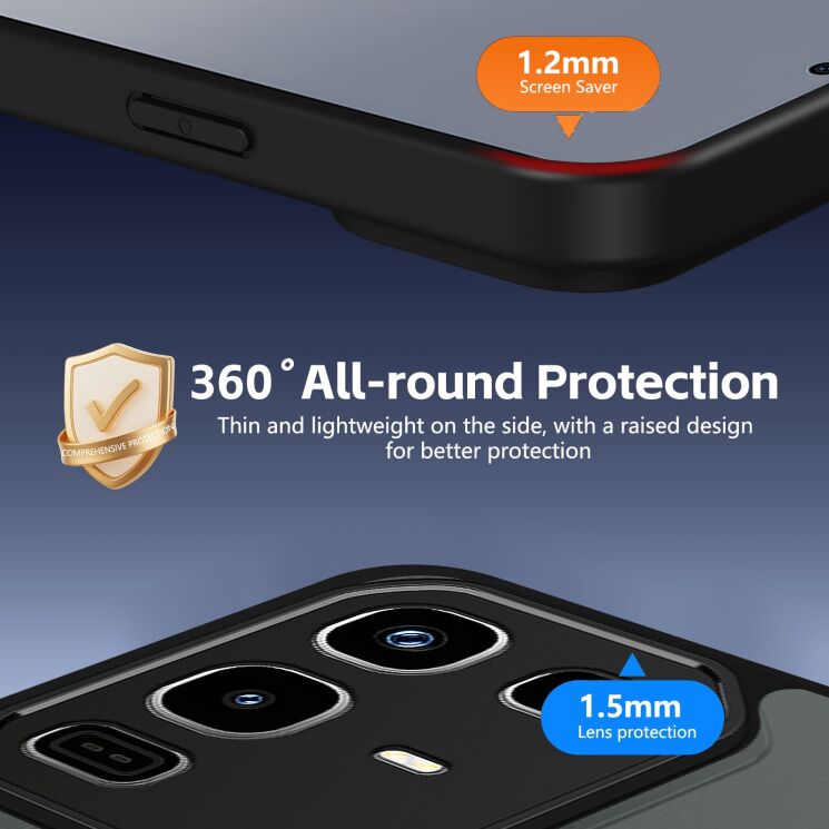 Захисний чохол Deexe Matte Skin Kickstand with MagSafe для Infinix Note 50 Pro - Black (383619B) Захисний чохол Deexe Matte Skin Kickstand with MagSafe для Infinix Note 50 Pro - Black: фото 6 з 8