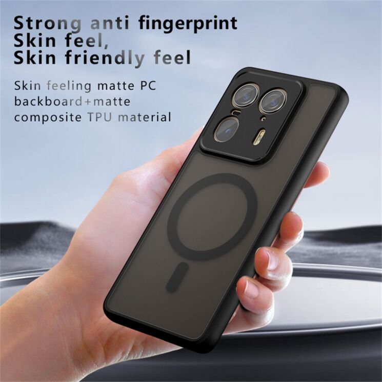 Защитный чехол Deexe Matte Skin with MagSafe для Motorola Edge 50 Ultra - Black: фото 7 из 10
