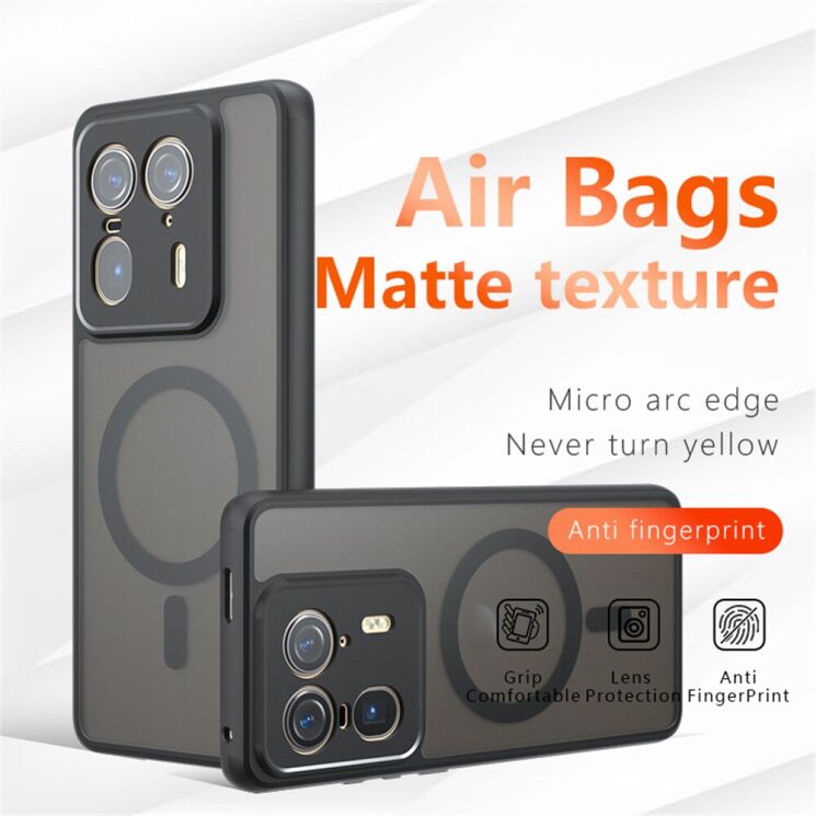 Защитный чехол Deexe Matte Skin with MagSafe для Motorola Edge 50 Ultra - Black: фото 2 из 10