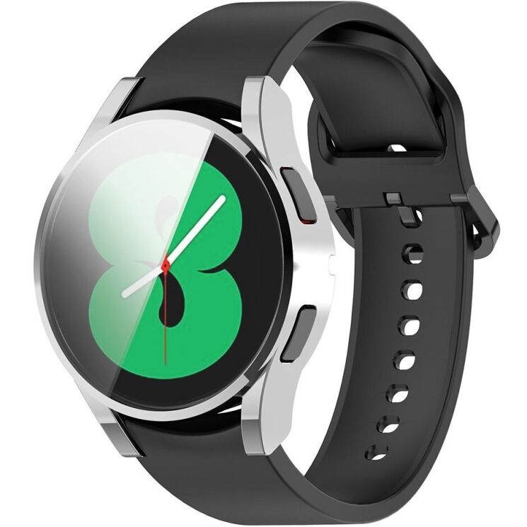 Захисний чохол Deexe Protective Frame для Samsung Galaxy Watch FE (40mm) - Silver: фото 4 з 7