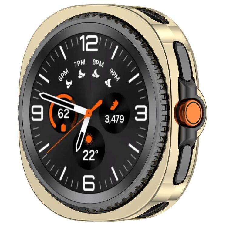 Захисний чохол Deexe Protective Frame для Samsung Galaxy Watch Ultra 2 - Light Gold: фото 2 з 3