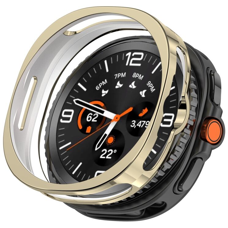 Захисний чохол Deexe Protective Frame для Samsung Galaxy Watch Ultra 2 - Light Gold: фото 1 з 3
