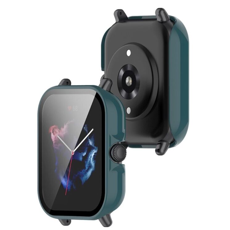 Захисний чохол Deexe Protective Frame для Xiaomi Amazfit GTS 3 - Blackish Green: фото 2 з 9
