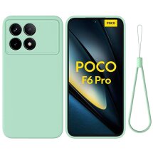 Защитный чехол Deexe Silicone Case для Xiaomi Poco F6 Pro - Green: фото 1 из 8