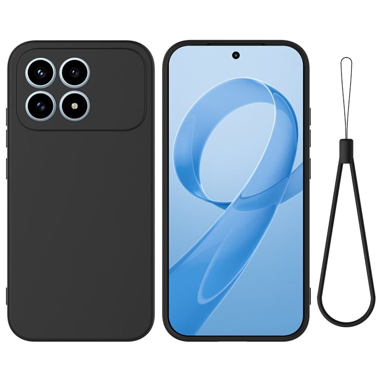 Захисний чохол Deexe Silicone Case для Xiaomi Poco F8 Pro - Black: фото 1 з 7