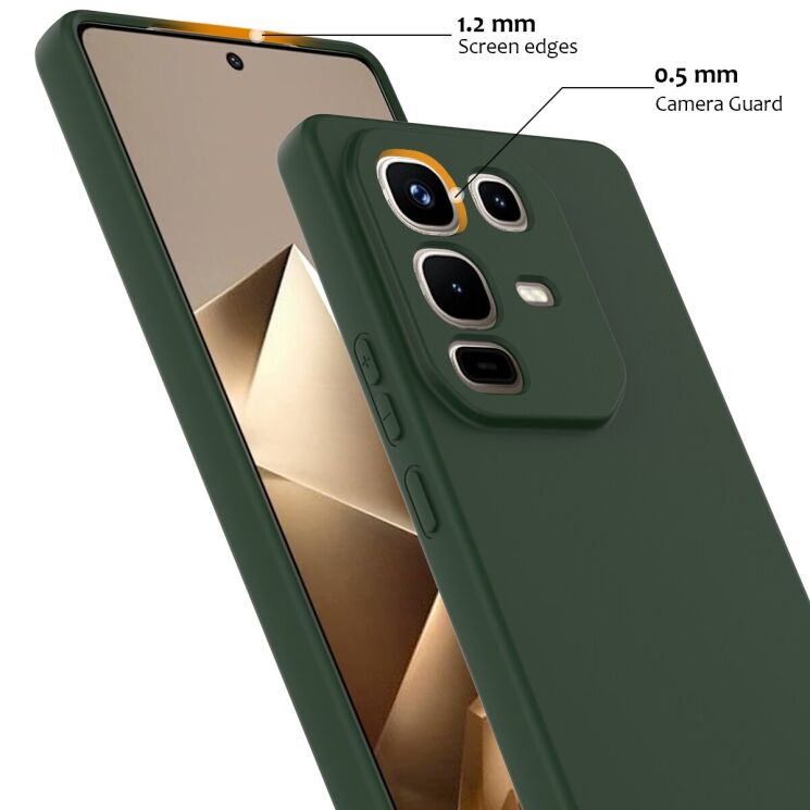 Защитный чехол Deexe Silicone Case with MagSafe для Infinix Note 50 / Note 50 Pro - Dark Blue: фото 6 из 8