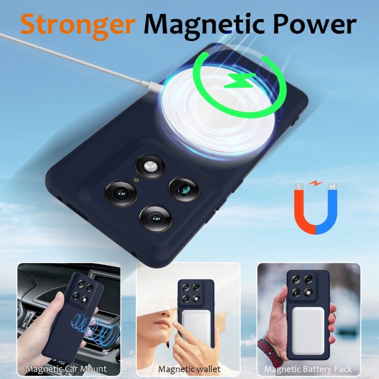 Защитный чехол Deexe Silicone Case with MagSafe для Motorola Signature - Black: фото 4 из 9