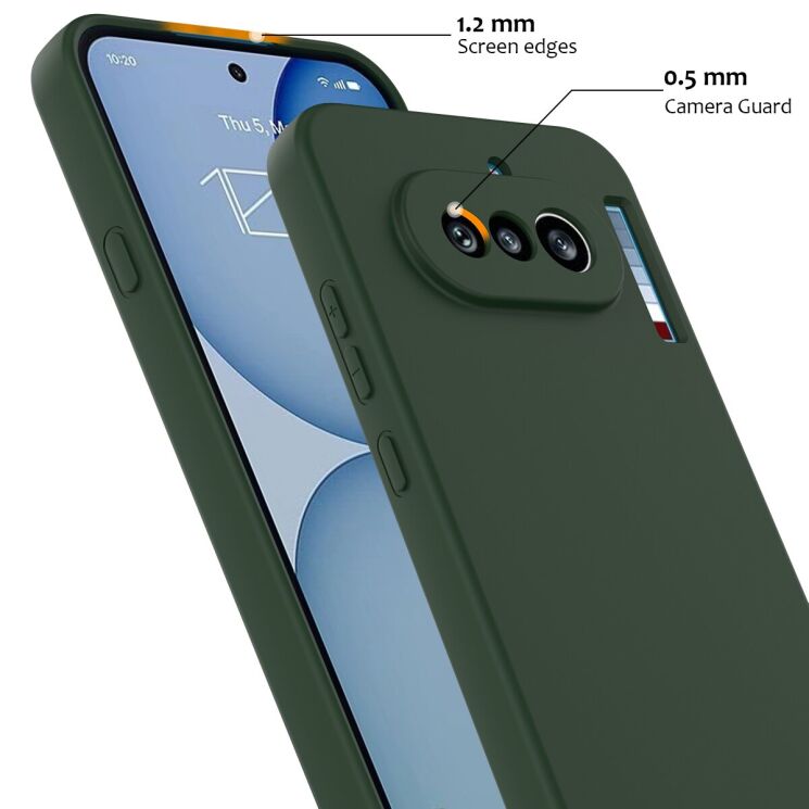 Захисний чохол Deexe Silicone Case with MagSafe для Nothing Phone (4a) - Black: фото 7 з 9