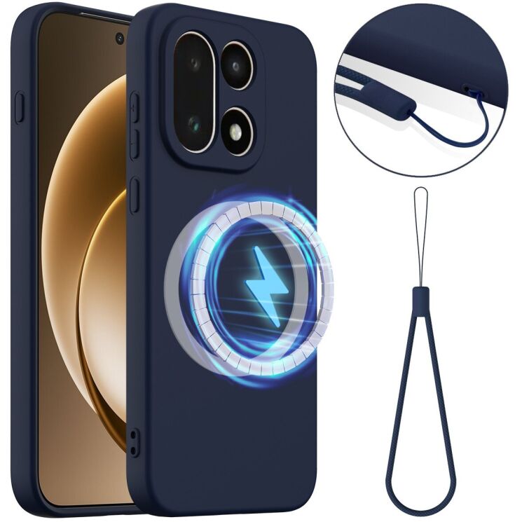 Защитный чехол Deexe Silicone Case with MagSafe для OnePlus 15 - Dark Blue: фото 1 из 9