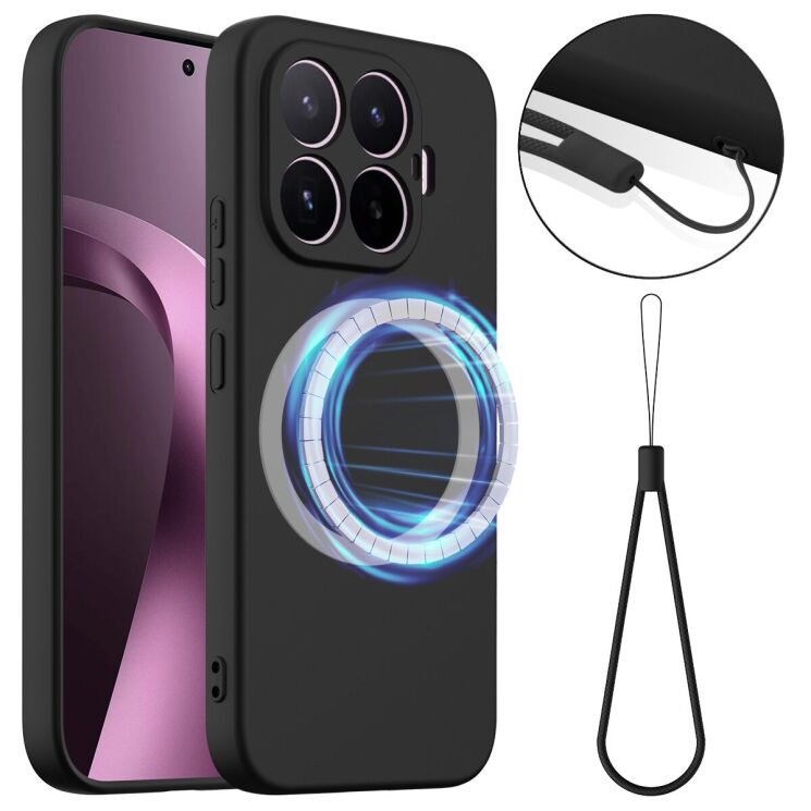 Защитный чехол Deexe Silicone Case with MagSafe для Xiaomi 17T - Black: фото 1 из 9