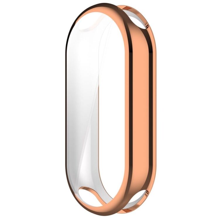 Защитный чехол Deexe Silicone Frame для Xiaomi Mi Smart Band 8 / 9 - Rose Gold: фото 4 из 8