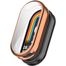 Защитный чехол Deexe Silicone Frame для Xiaomi Mi Smart Band 8 / 9 - Rose Gold: фото 1 из 8