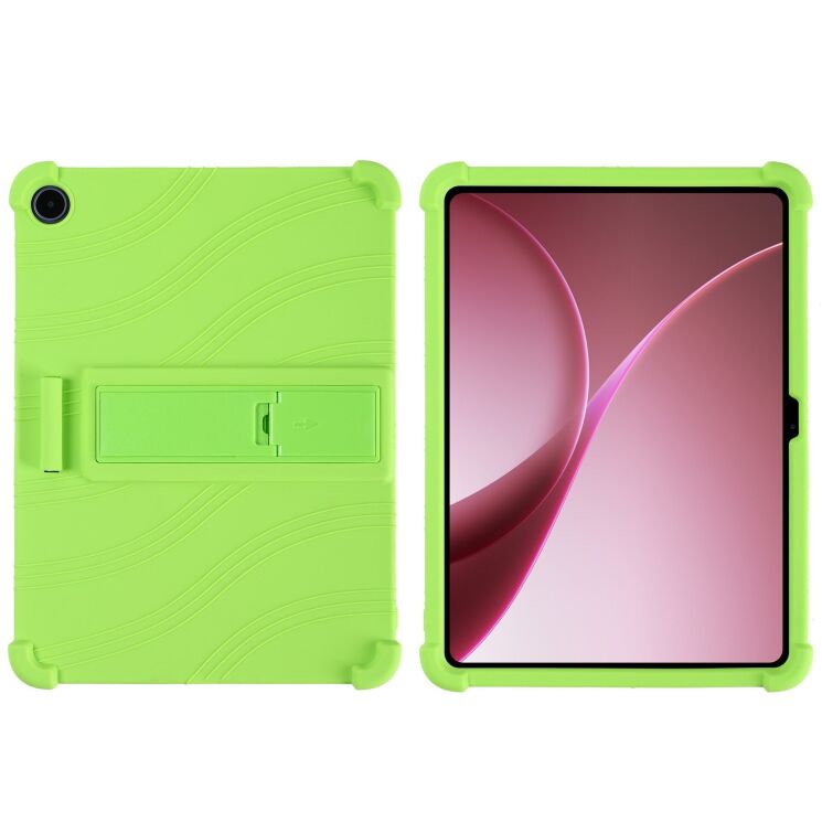 Захисний чохол Deexe Silicone Kickstand для OnePlus Pad Go 2 - Green: фото 2 з 8
