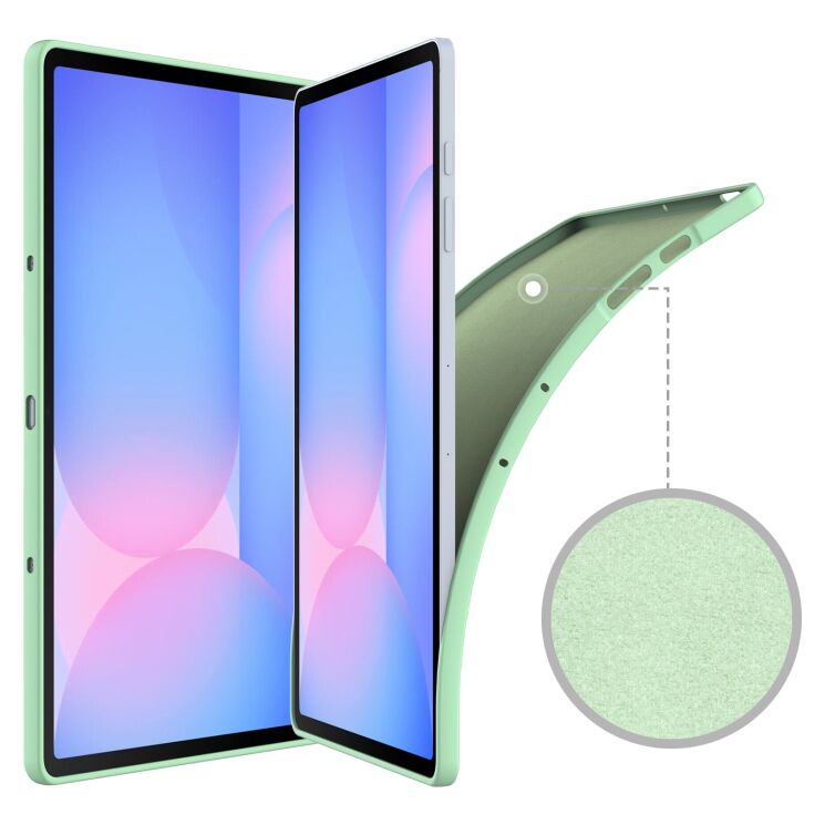 Захисний чохол Deexe Silicone Shell для Samsung Galaxy Tab S10 FE Plus - Green: фото 3 з 8