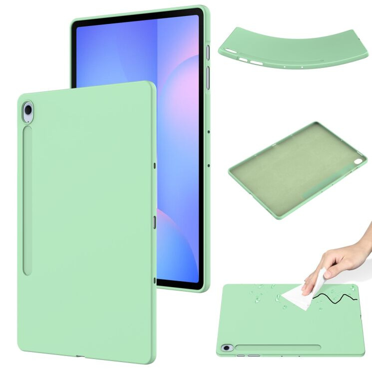 Захисний чохол Deexe Silicone Shell для Samsung Galaxy Tab S10 FE Plus - Green: фото 1 з 8
