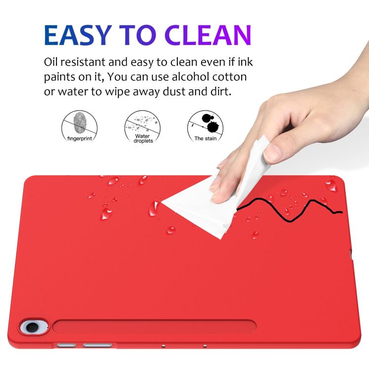 Захисний чохол Deexe Silicone Shell для Samsung Galaxy Tab S10 FE Plus - Green: фото 5 з 8