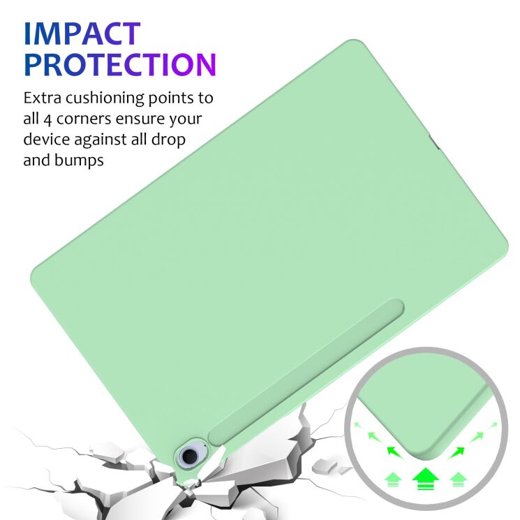 Захисний чохол Deexe Silicone Shell для Samsung Galaxy Tab S10 FE Plus - Green: фото 4 з 8